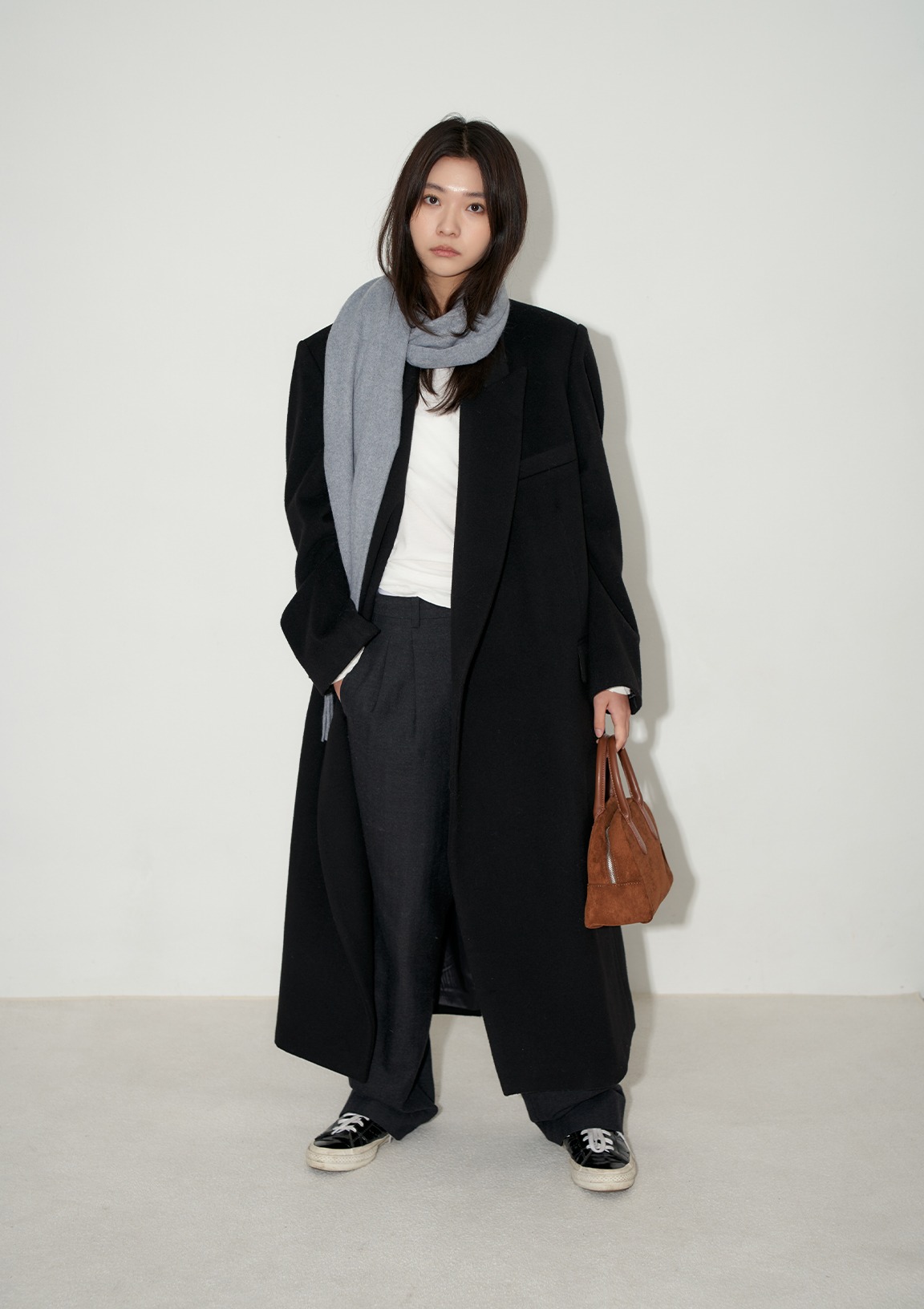 oversize double breasted wool coat